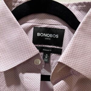 Bonobos Men's Light Pink Patterned Dress Shirt